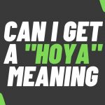Can i Get a Hoya Meaning